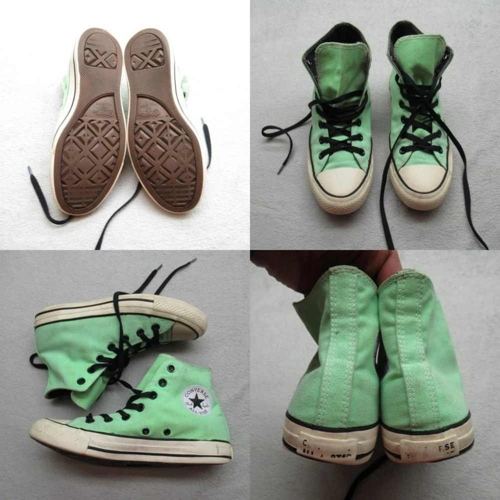 Converse Chuck Taylor Men 8.5 Womens 10 Green All Star High Top Sneaker READ